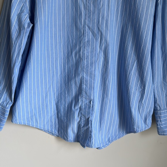 Everlane Blue & White Striped Relaxed Fit Button-Down Shirt XS - Picture 6 of 14